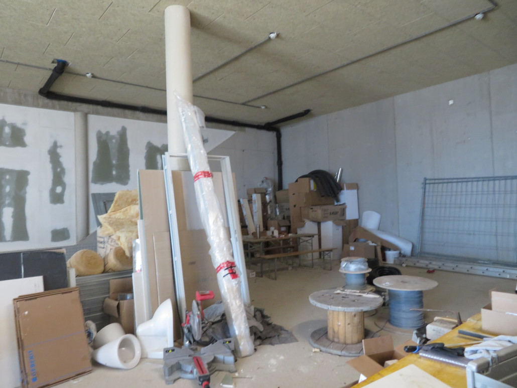 Im Untergeschoss ist noch Baustelle