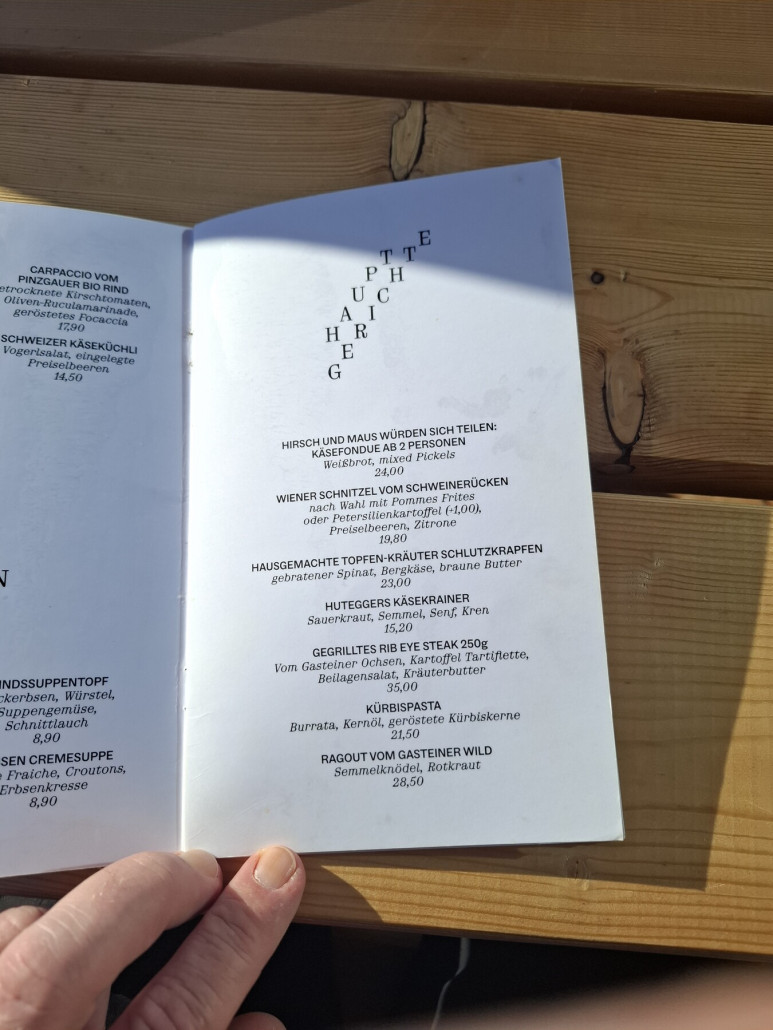 Speisekarte