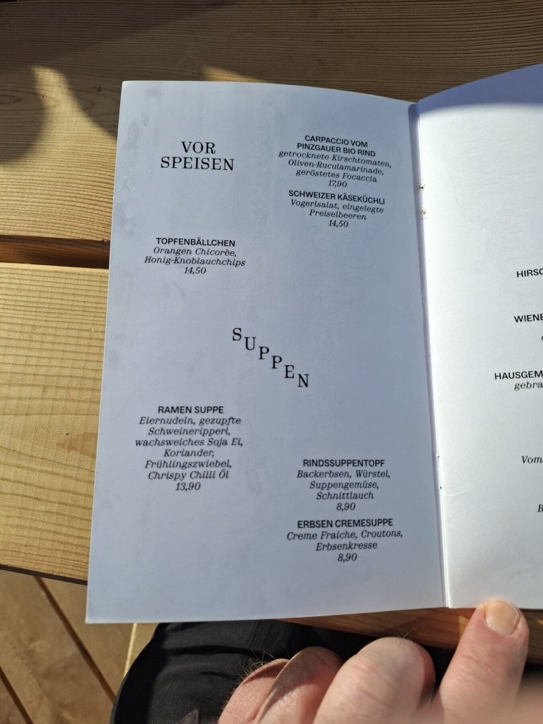 Speisekarte