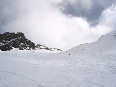 Steilhang Piste &amp;quot;Chiaupe&amp;quot;. Übrigens &amp;quot;rot&amp;quot; markiert!