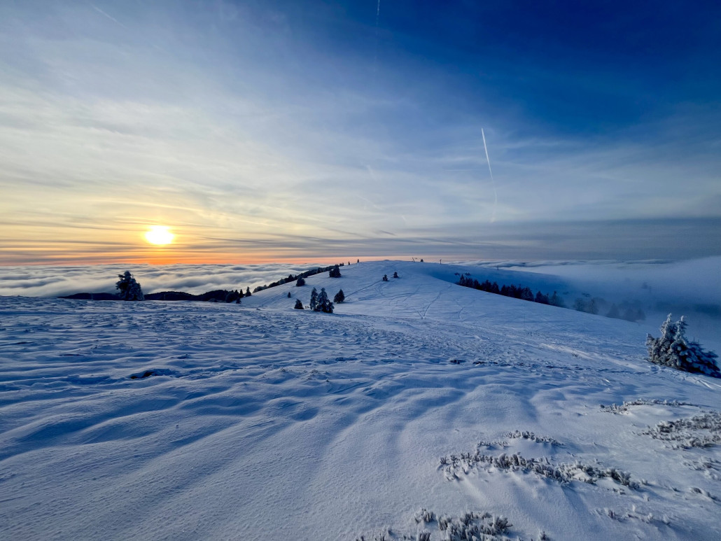 Sonnenuntergang an der "Crête des Vosges"