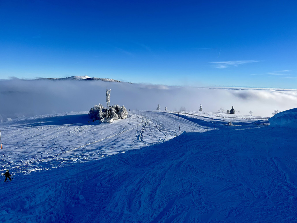 Abfahrt BICHETTES mit Blick zum "Grand Ballon"