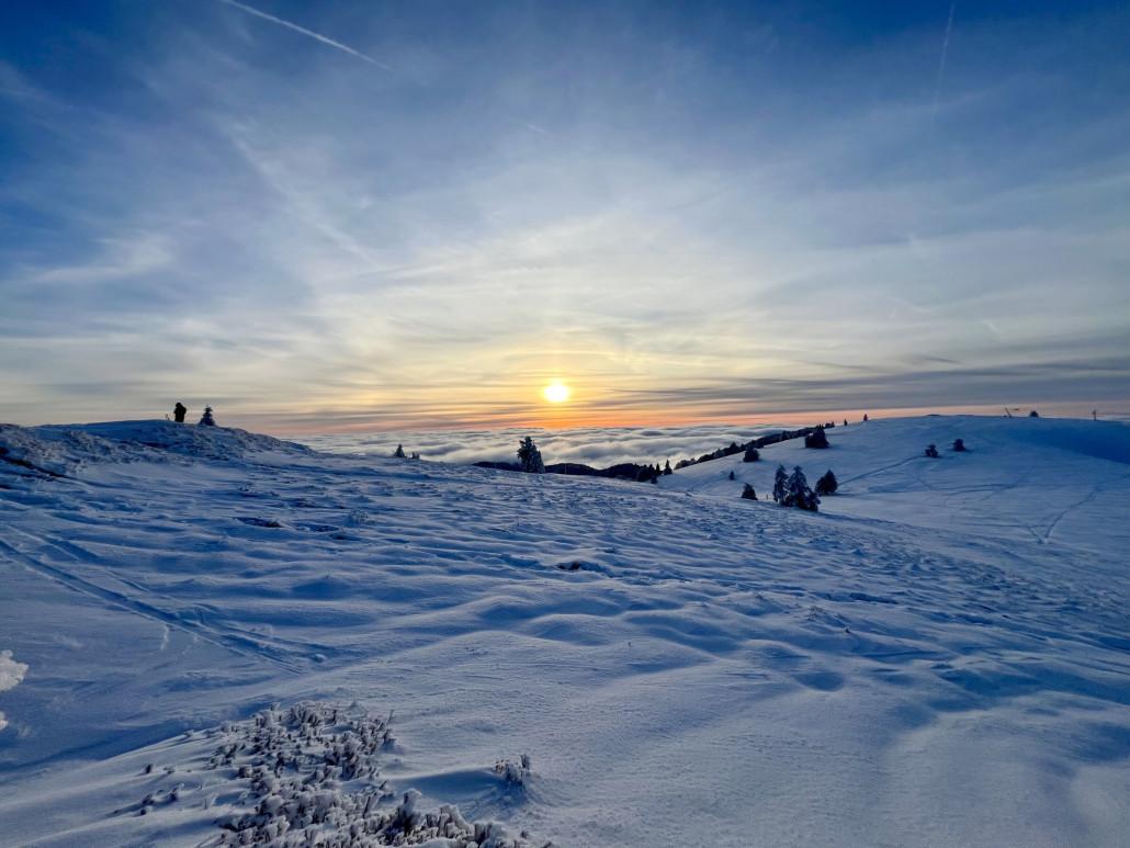 Sonnenuntergang an der "Crête des Vosges"