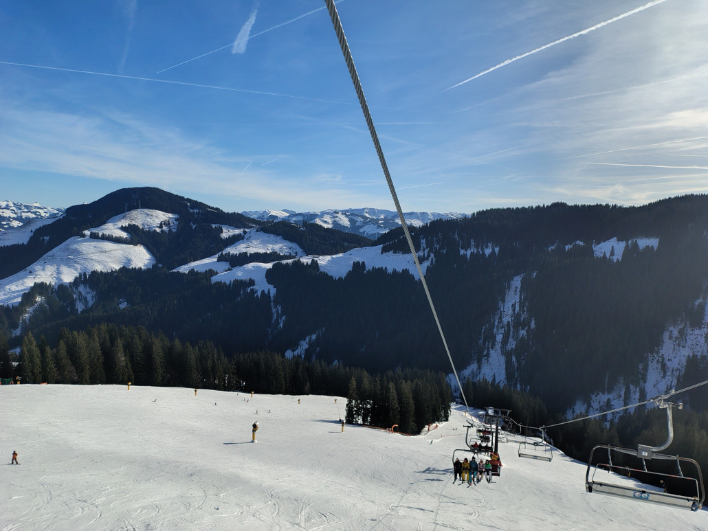 Almbahn mit sehr breiter Piste,<br />Gut zu fahren