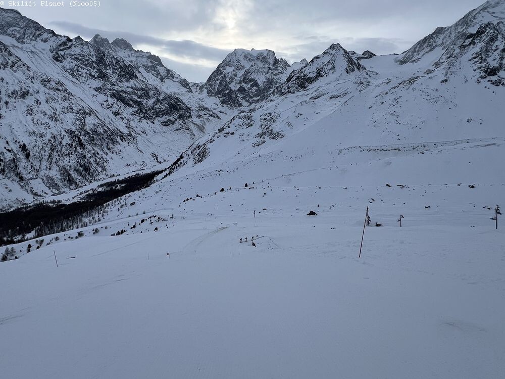 Piste La Remointze rot (offen auf der „alten“ Trasse)