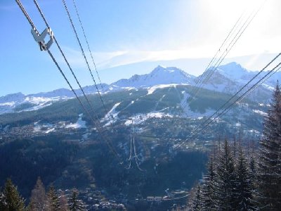 Trasse Vanoise Express mit Blick nach Peisey-Vallandry