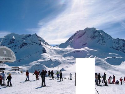 Totale auf den Sektor Grand Col. Man sieht, welche hohen Gipfel da links und rechts stehen