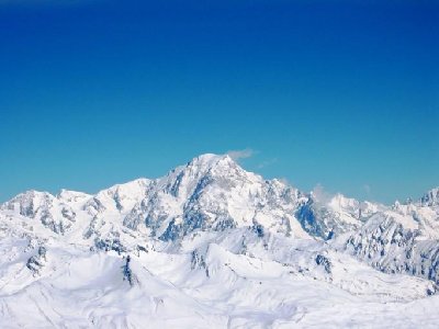 Le Mont Blanc, 4807 m. <br />Für mich das beste Bild, das ich von diesem Berg gemacht habe