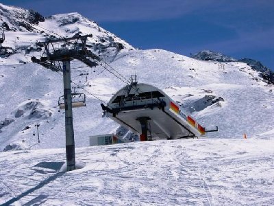 6 KSB Marmottes, Bergstation. Leider ist sie mit 850 m. eine der kürzesten Anlagen in Les Arcs überhaupt