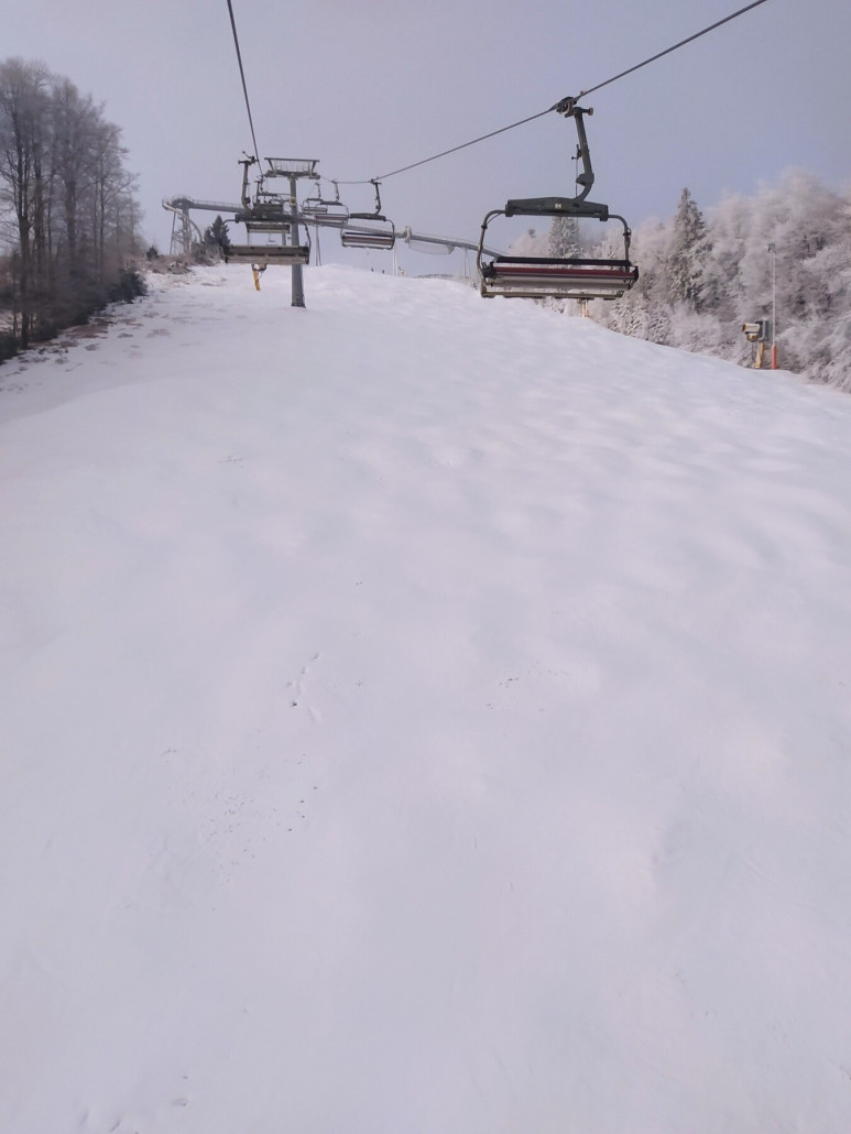 Slalomhang von unten