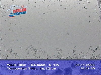 Der Gletscher ist dank Nebel nicht zu sehen...