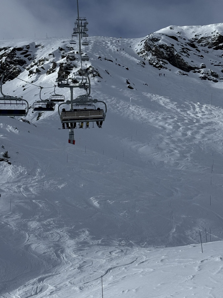 In der Bouquetin, hier rechts oben sieht es zwar gut aus, aber bei näherem Hinsehen viele Felsen