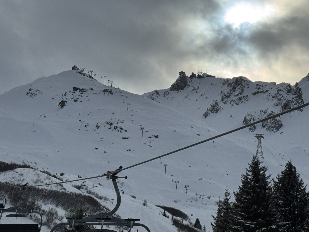 Blick zur Saulire, links Vizelle