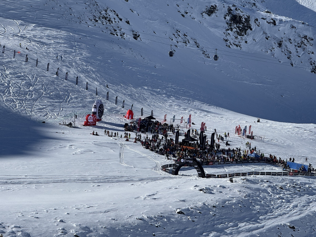 Heute gab’s oben an der Face Nord eine Freeride Competition