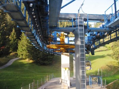 Erinnert mich stark an die Umlenkstationen der 4-KSB Tortin Express in Siviez - ebenfalls eine Von Roll