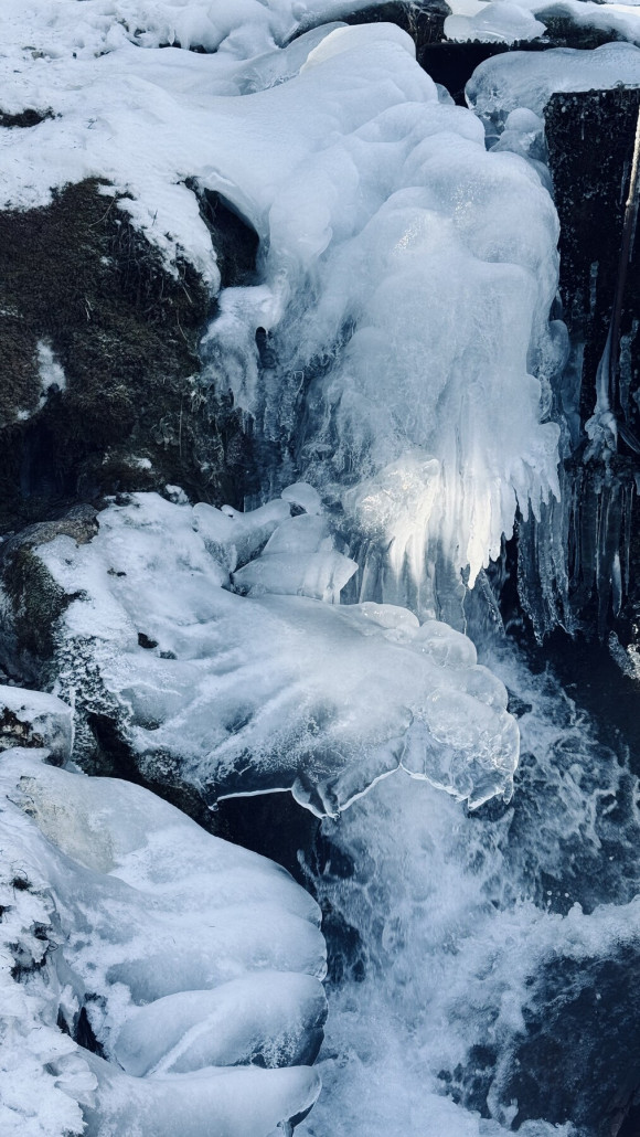 Aufgrund der Kälte in den letzten Wochen konnte man bizarre und wunderschöne Eisformen entdecken