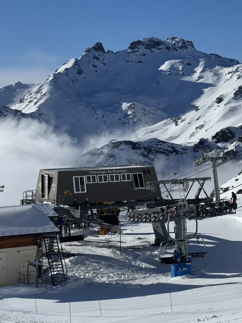 Blick zur Talstation Bouchet