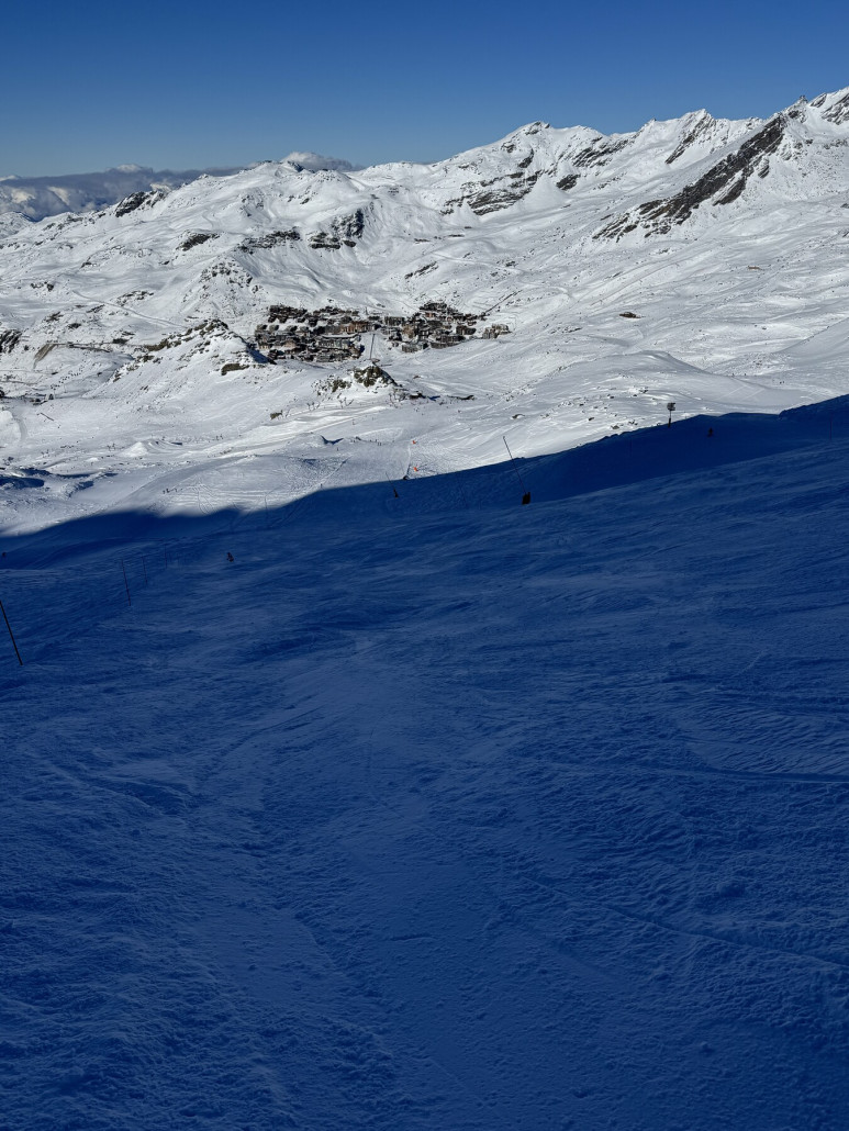 Das ist die Abfahrt Chamois und die ist so spät am Nachmittag noch top