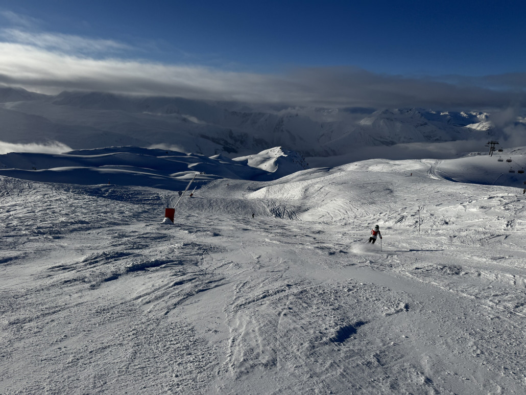 Eine Abfahrt auf der völlig leeren Grand Lac ging sich gerade noch aus.