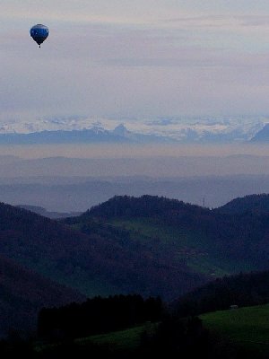 Aussicht von der Hinteren Egg in die Innerschweiz (Rigi am rechten Bildrand)