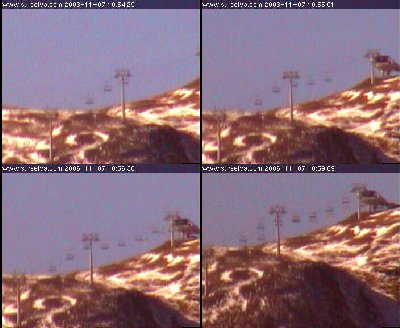 Die Anlage läuft: Dienstag, 7. November 2006, kurz vor 11 Uhr (Quelle: Livecam surselva.com)