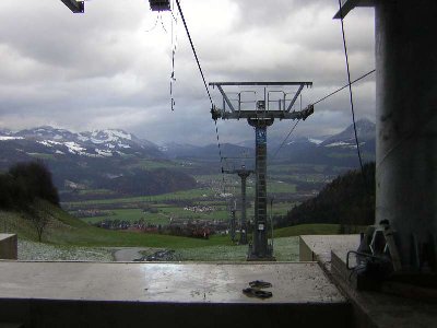 Blick vom Bergstation aus