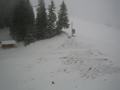 Einfahrtsbereich Suttenabfahrt mit Kanone