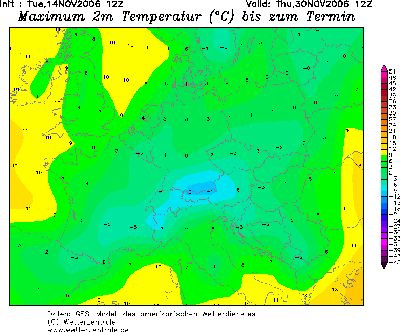 GFS Wettermodell vom 30.11 12 Uhr