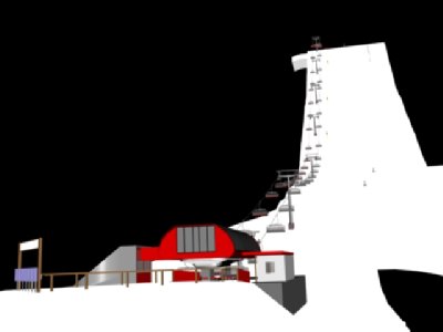 Strecke, bereits mit Gehängen