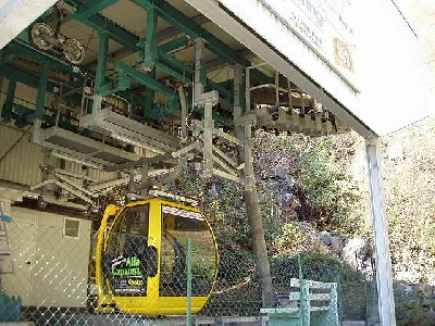 Talstation. Der Antrieb ist von einem Leitner Skilift