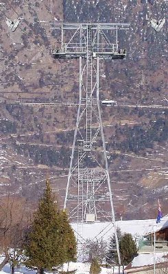 Auch die Stützen von Streiff dürften vei Habegger entstanden sein. Luftseilbahn Raron-Unterbäch