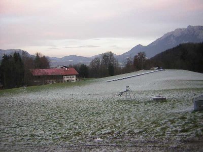 Übungsgelände ist schon aufgebaut