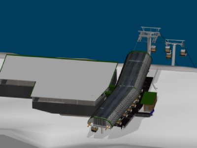 nochmal von oben, die Gondeln werden hier garagiert.