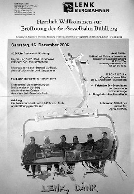 Programm Eröffnungsfest 6KSB Bühlberg 16.12.2006