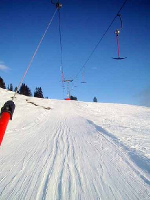 Fahrt mit dem Schwendilift