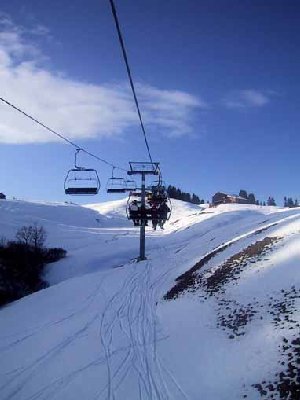 Fahrt mit der Sesselbahn