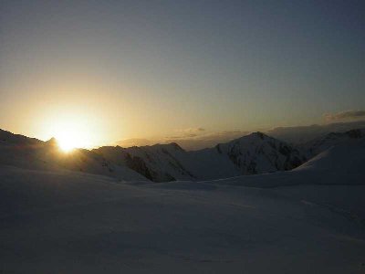 Sonnenuntergang am Tuxerjoch