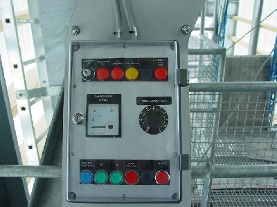 Zweitsteuerung Notantrieb auf Höhe der Rettungskabine