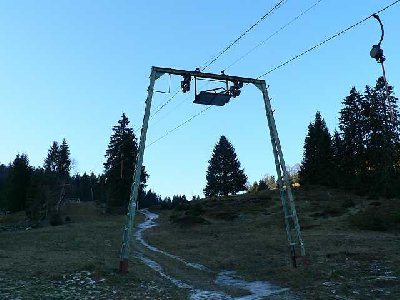 Skilift Hochkopf von der Mulde auf die Passhöhe