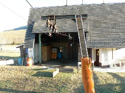 Einstieg mit Antreibstation.