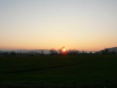 Sonnenuntergang über der Wehraebene.