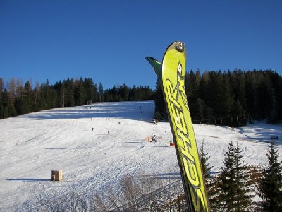 Letzter Hang auf der Talabfahrt.