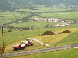 Aushubarbeiten an den Stützenfundamenten!