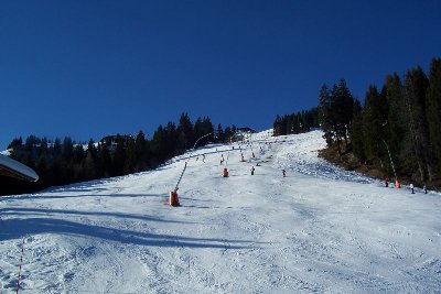 Abfahrt Gruberwald (5) Großarltal, nicht auf ganzer Breite präpariert.