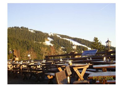 Blick von der Panorama Alm auf den Bründlkopf
