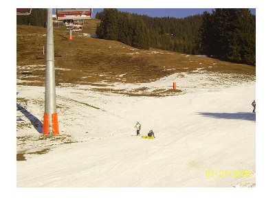Blick runter vom Panoramer 6er, trotz hoher Temperatur an fast allen Tagen mit Sitzheizung