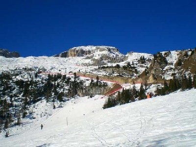 Abfahrt Vallon Richtung Passo Campolongo