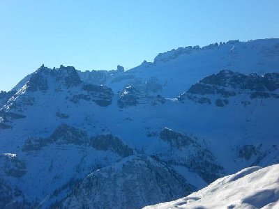 Blick von der Bergstation Vallon zur Porta Vescovo