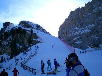 Abfart vom Piz Sella zur DSB Piza Pranseies  im oberen Teil