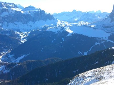Blick von der Seceda in Richtung Ciampioni